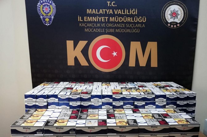 Malatya’da 43 bin gümrük kaçağı makaron ele geçirildi