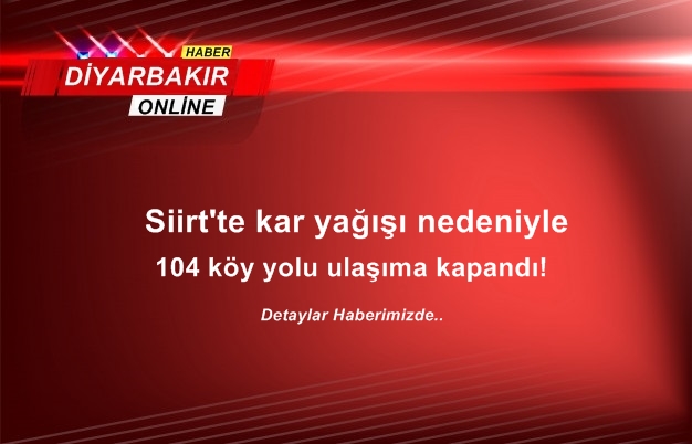 Siirt’teki kar yağışı nedeniyle 104 köy yolu ulaşıma kapandı