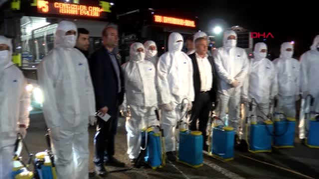 Diyarbakır’da toplu taşıma araçları dezenfekte ediliyor