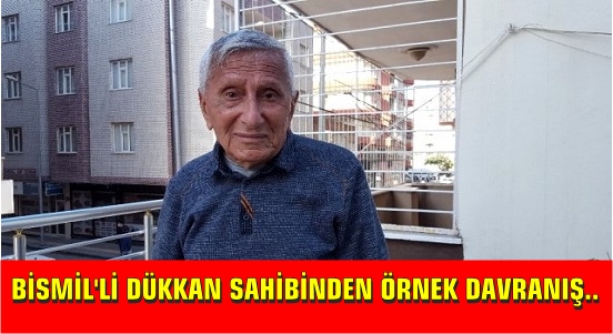 Bismil’li dükkan sahibinden örnek bir davranış!!
