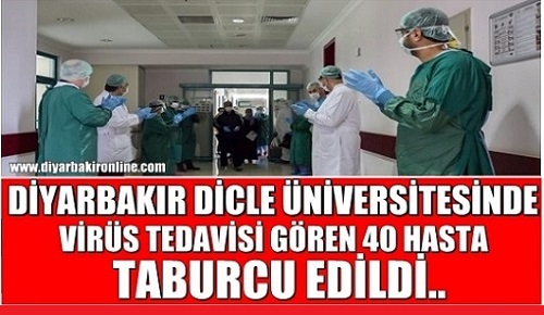 Diyarbakır’da Korona virüsünü yendiler alkışlarla taburcu oldular!