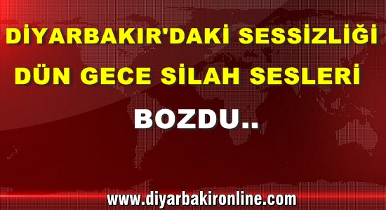 Diyarbakır’daki sessizliği silah sesleri bozdu!