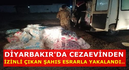 Cezaevinden izinli çıkan şahıs esrarla yakalandı..