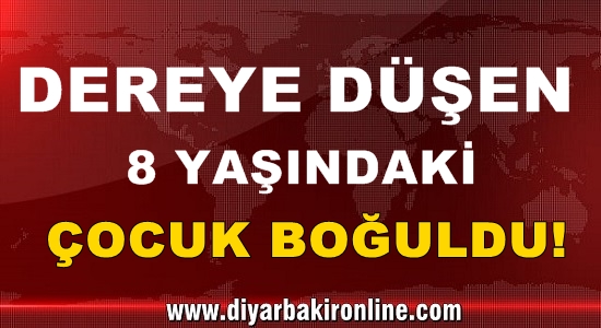 Dereye düşen 8 yaşındaki çocuk öldü!