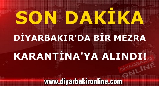 Diyarbakır’da bir mezra karantinaya alındı!
