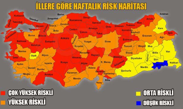 Diyarbakır’ın risk haritası sarı renge dönüştü!