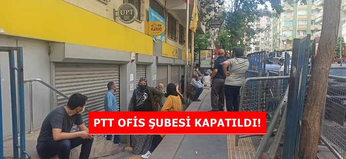 Yığılmanın ardından PTT Ofis Şubesi kapatıldı