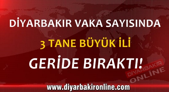 Diyarbakır vakalarda 3 büyük kenti geride bıraktı!