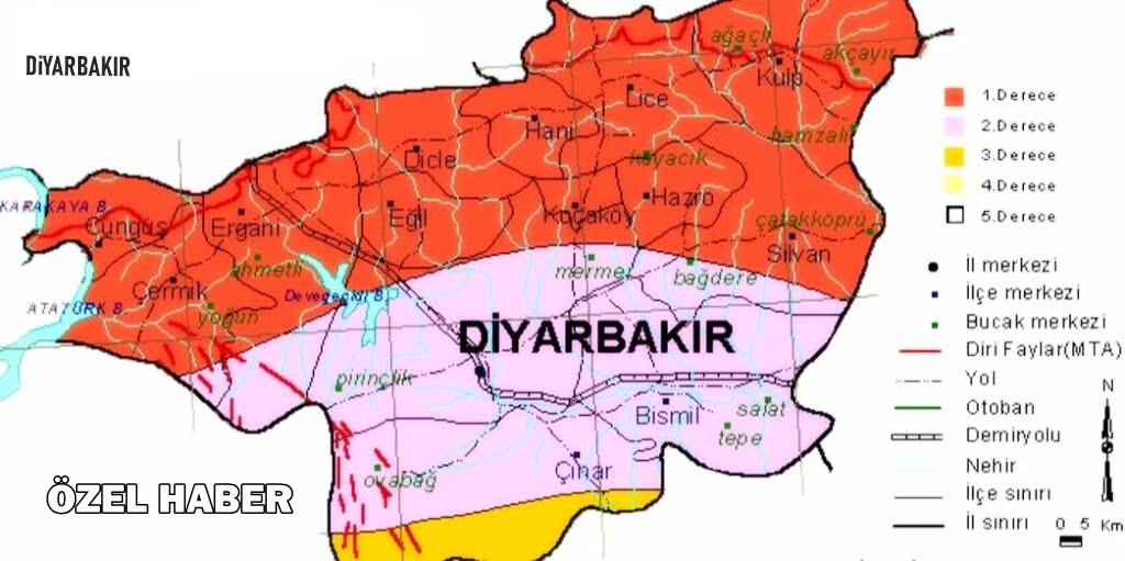 Diyarbakır'da Deprem Riski Olan İlçeler