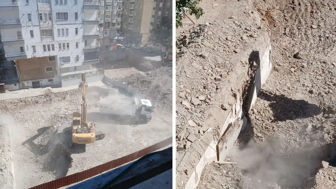 Diyarbakır’da yıkılan binaların zemini tuğla çıktı!